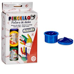 Fingerfarben-Set "Pincello" für Kinder - 6 Farben - Fingermalfarben