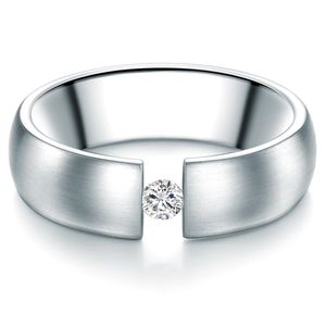 Ring Edelstahl verziert mit Kristallen von Swarovski® weiß 56