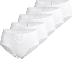 Speidel 5er Pack Noelle Hüftslip Florales Motiv am Vorderteil, Baumwolle in Feinripp-Qualität, Keine störende Seitennähte
