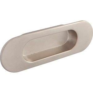 Estamp Griffmuschel Zalya Breite 110mm - Griff für Schiebetür - Muschelgriff zum Einlassen - Zinkdruckguss Edelstahl Effekt