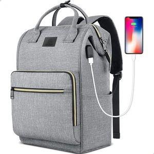 AG Notebook-Rucksack AG10 Rucksack & Laptoptasche 15,6 17,2 Zoll Laptop mit USB-Ladestation Grau