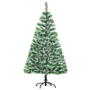 HOMCOM Künstlicher Weihnachtsbaum 1,5 m Christbaum Tannenbaum 416 Äste Metallfuß PET Grün