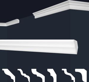 MARBET DESIGN Stuckleisten XPS Styropor weiß - Deckenleisten Deckenstuck Leisten E-Leisten - (2 Meter / 1 Leiste E-2) MARBET DESIGN Stuckleisten XPS Styropor weiß - Deckenleisten Deckenstuck Leisten E-Leisten - (2 Meter / 1 Leiste E-2)