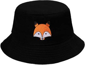 Uni Mode Bestickte Fischerhüte Sommerhut Outdoor-Hut Für Jugendliche Fuchs