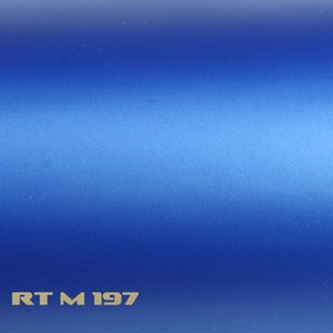 (5,91€/m²) Rapid Teck® Premium Autofolie Matt Blau Metallic 152 cm Breite Laufmeterware selbstklebende Folie mit Luftkanälen matte Auto Folie
