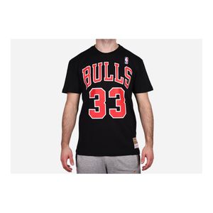 Mitchell and Ness NBA Name & Number Chicago Bulls Scottie Pippen T-Shirt Herren BNN3CW19045-CBUBLCK96SPI - L