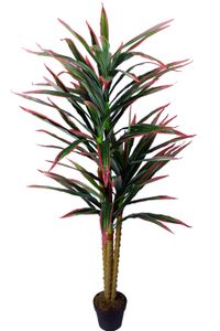Kunstpflanze Dracaena 180 cm künstliche Pflanze im Topf Kunstpalme