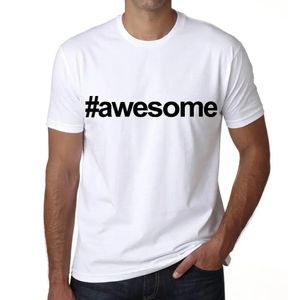 Herren Grafik T-Shirt Toller Hashtag – Awesome Hashtag – Öko-Verantwortlich Vintage Jahrgang Kurzarm Lustige Druck Geburtstag Geschenk Mann
