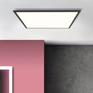BRILLIANT schwarze LED Panel Deckenleuchte BUFFI | Deckenlampe in 60x60cm | 40 Watt 5200 Lumen 4000 Kelvin | Metall/Kunststoff