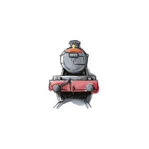 Harry Potter - s potlačou, "Bradavický expres" PM6121 (30 cm x 30 cm) (sivá/červená/čierna)