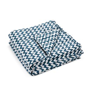 Navaris Gewichtsdecke 135x200 cm 4,8 kg - Bezug aus Baumwolle - 7 Schichten - Decke schwere Bettdecke - Beschwerte Decke Zickzack
