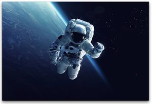 Astronaut im Weltall Wandbild in verschiedenen Größen 180x120cm