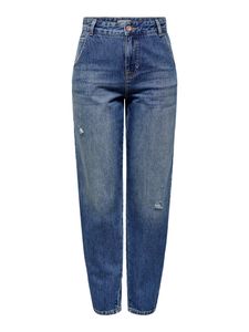 Straight Mom Jeans High Waist Ankle Denim Destroyed Hose ONLTROY | XS / 30L
