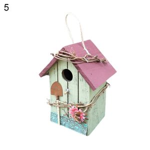 vogelhaus vogelkäfig malerei im freien garten hängend häuschen fütterer nest handwerk-5