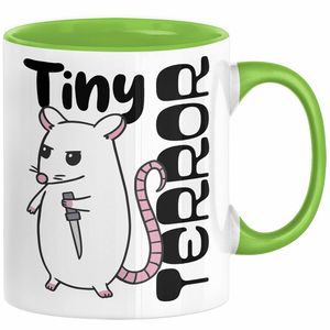 Beste Freundin Tasse Geschenk Tiny Terror Geschenkidee für Kollegin oder Beste Freundin (Grün)