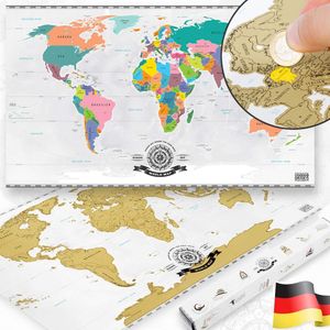 Scrape off world map - Weltkarte zum Frei-Rubbeln; XXL Poster Rubbel-Weltkarte mit Premium Lack aus Deutschland 82 x 45 cm Scrape off world map - Weltkarte zum Frei-Rubbeln; XXL Poster Rubbel-Weltkarte mit Premium Lack aus Deutschland 82 x 45 cm