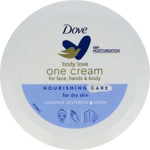Dove Body Love Feuchtigkeitsspendende Körpercreme – One Cream Rich – verwöhnende Feuchtigkeitscreme für seidig weiche Haut – 250 ml