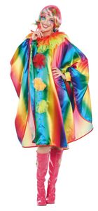 kostüm Umhang Clown uni Multicolor Einheitsgröße Kostüme