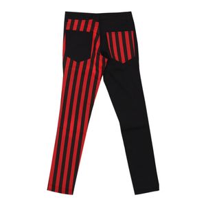 Rock Rag - Stripes, Frauenhose Rot/Schwarz im Slim-Fit-Style Gr. L