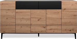 finori Sideboard Nola 180 cm Nachbildung Artisan Oak schwarz Kommode