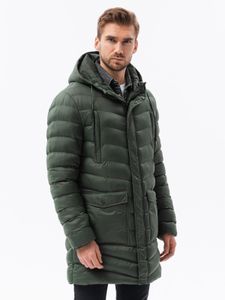 Ombre Herren Winterjacke mit Kapuze Daunenjacke Taschen gefüttert Jacke 3 Farben S-XXL C555