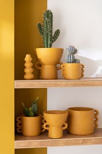 J-Line Vase Zenia Keramik Ocker Large