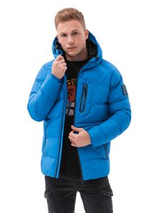 Ombre Clothing Pánska zimná bunda Helny modrá M