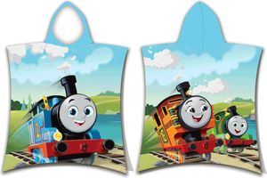 Jerry Fabrics Dětské pončo 50x115 Tom and Friends dětský ručník s kapucí 23. srpna