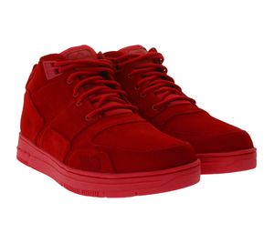 K1X | Kickz Allxs Sport Herren Mid-Top Sneaker-Boots im Hoop-Nation-Design Wildleder-Stiefel 1163-0500/6600 Rot, Größe:42 1/2