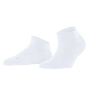 FALKE Damen Sneaker-Socken - Sensitive London, Baumwolle, Bündchen, Logo, einfarbig, kurz Weiß 39-42