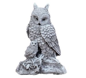 stoneandstyle Steinfigur Eule Eulen Eulenpaar frostfest Steinguss massiv