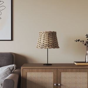 vidaXL Tienidlo na svietidlo hnedé Ø20x15 cm Wicker