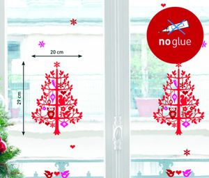 XMAS Fenster Sticker Weihnachten - Waldtiere - statisch haftend Fensterbild