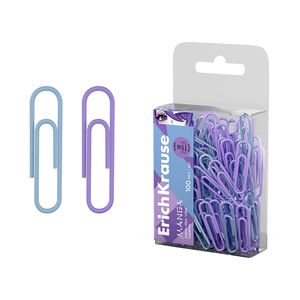 Büroklammern 28mm Manga kratzfrei & rostfrei 100 Stück Violett / Blau