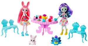 Enchantimals Tolle Teeparty Spielset mit Bree Bunny & Patter Peacock Puppen