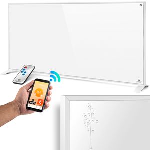 KESSER® Infrarotheizung Energiesparend Infrarot 2in1 Standgerät & Wandmontage Elektroheizung mit Fernbedienung Thermostat & App-Steuerung Timer Elektrisch Heizpaneel Heizung Konvektor Standfüße