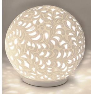 Formano Kugelleuchte 18 cm Harmonie Romantik  Porzellan weiß Lampe