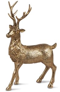 Formano Hirsch 20 cm Antik-Gold Kunststein Dekoration Figur