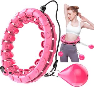 Hula-Hoop-Reifen, Smart Fitness für Erwachsene zur Gewichtsabnahme und Massage, Hula-Ring, 24 Segmente verstellbare Größe fällt Nicht, gewichtet Sportausrüstung, für Anfänger