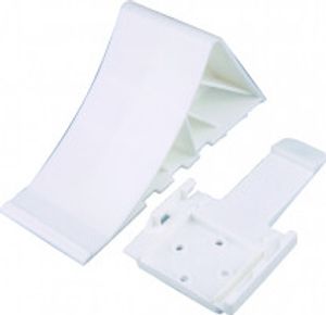 Unterlegkeil Bremskeil Weiss mit Klipp-Halter