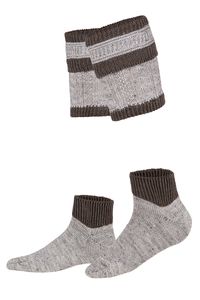 Country Socks Trachten Loferl hellbraun meliert dunkelbraun 002827 Sockengröße: 39-42