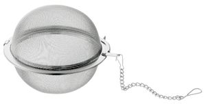 WMF Gourmet Gewürz-/ Teesieb 6,5 cm, Gewürzkugel mit Kette, Cromargan Edelstahl poliert, spülmaschinengeeignet, auch für Gewürze geeignet