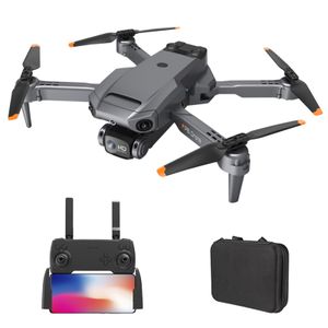 RC-Drohne mit Kamera 4K Dual-Kamera RC Quadcopter mit ESC-Objektiv 4-seitige Hindernisvermeidung Wegpunkt Fluggestensteuerung Aufbewahrungstasche Paket