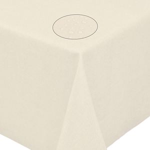 Tischdecke Leinendecke Leinenoptik Wasserabweisend Lotuseffekt Tischtuch Fleckschutz Eckig 160x160 cm Champagner