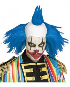Twisted Killer-Clown Perücke blau als Kostümzubehör