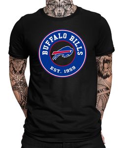 Buffalo Bills - American Football NFL Super Bowl Herren T-Shirt, Schwarz, XL, Vorne