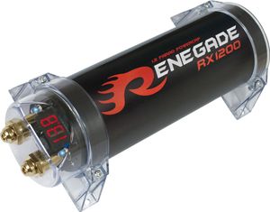 RENEGADE Kondensator buforowy 1.2 F Farad RX1200 Farad Kondensator Powercap CarHifi Car