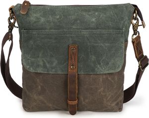 OKWISH Damen Canvas Handtasche, Schultertasche Casual Crossbody Umhängetasche Tote Bag mit Mehreren Fächern Vintage Stil für Arbeit, Reisen oder Universität OKWISH Damen Canvas Handtasche, Schultertasche Casual Crossbody Umhängetasche Tote Bag mit Mehreren Fächern Vintage Stil für Arbeit, Reisen oder Universität