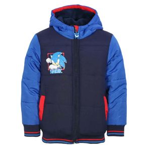 Sonic The Hedgehog Kinder Jungen Kapuzen Winterjacke – Blau / 98