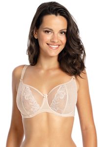 Gaia dame soft bh schalen spitze stickerei tüll klassisch 1026 ada, beige, 70f